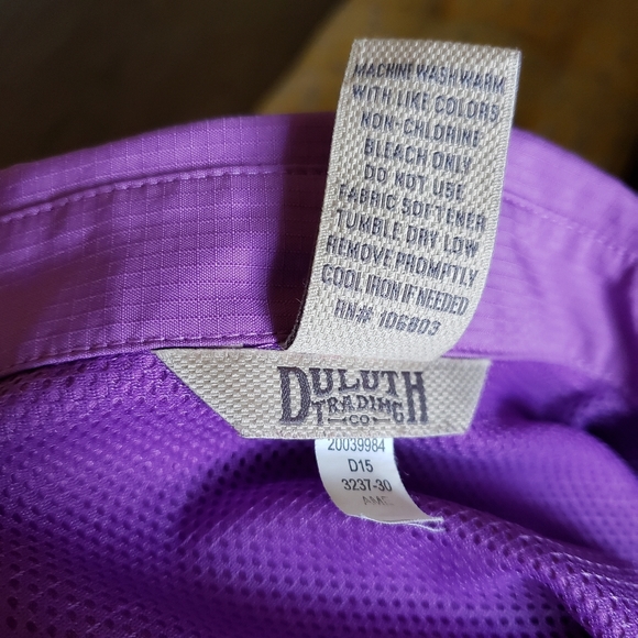 Duluth Trading Wind Shirt Purple 2XL - Picture 7 of 9